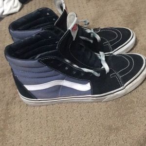 blue and black men’s high top vans